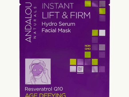 Andalou naturals - age defying hydro serum facial mask resveratrol q10 (fiber sheet mask) 6 x18 ml Supply