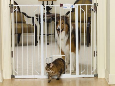 Carlson Pet Products - Extra Tall Walk-thru Pet Gate With Pet Door on Sale