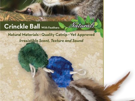 Kong Company-Natural Crinkle Ball With Feather For Cheap