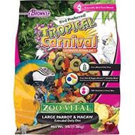 F.m. Browns Inc - Pet - Tropical Carnival Zoo-vital  Lg Parrot & Macaw Online