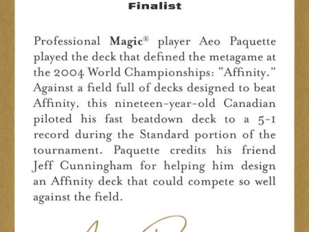 Aeo Paquette Bio [World Championship Decks 2004] Sale