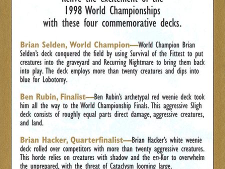 1998 World Championships Ad [World Championship Decks 1998] Fashion