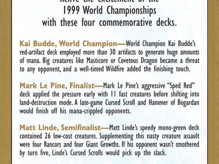 1999 World Championships Ad [World Championship Decks 1999] Supply